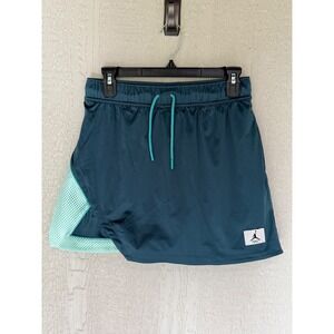 Nike Jordan Flight Women Teal/Mint  Mesh Wrap Athletic Skort Loose Fit Small